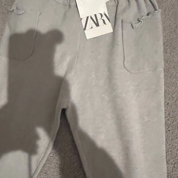 Zara Girl Pink Black Trousers With Elastic Waist 4-5 - Picture 5 of 6